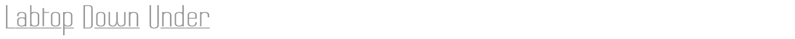 Labtop Down Under font preview